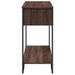 Table console chêne marron 100x35x74,5 cm bois d'ingénierie - Photo n°5