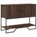 Table console chêne marron 100x35x74,5 cm bois d'ingénierie - Photo n°1