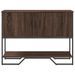 Table console chêne marron 100x35x74,5 cm bois d'ingénierie - Photo n°4