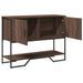 Table console chêne marron 100x35x74,5 cm bois d'ingénierie - Photo n°5