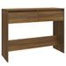 Table console chêne marron 100x35x76,5 cm bois d'ingénierie - Photo n°2