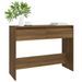 Table console chêne marron 100x35x76,5 cm bois d'ingénierie - Photo n°3