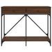 Table console chêne marron 100x39x78,5 cm bois d'ingénierie - Photo n°6