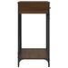 Table console chêne marron 100x39x78,5 cm bois d'ingénierie - Photo n°7