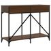 Table console chêne marron 100x39x78,5 cm bois d'ingénierie - Photo n°8