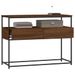 Table console chêne marron 100x40x75 cm bois d'ingénierie - Photo n°4