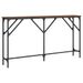Table console chêne marron 140x23x75 cm bois d'ingénierie - Photo n°1