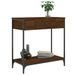 Table console chêne marron 75x34,5x75 cm bois d'ingénierie - Photo n°3