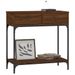 Table console chêne marron 75x34,5x75 cm bois d'ingénierie - Photo n°3