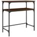 Table console chêne marron 75x35,5x75 cm bois d'ingénierie - Photo n°1