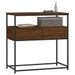 Table console chêne marron 75x40x75 cm bois d'ingénierie - Photo n°3
