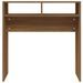 Table console Chêne marron 78x30x80 cm Bois d'ingénierie - Photo n°5