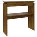 Table console Chêne marron 80x30x80 cm Bois d'ingénierie - Photo n°2