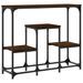 Table console chêne marron 89,5x28x76 cm bois d'ingénierie - Photo n°6