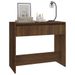 Table console chêne marron 89x41x76,5 cm bois d'ingénierie - Photo n°4