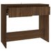 Table console chêne marron 89x41x76,5 cm bois d'ingénierie - Photo n°7