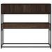 Table console chêne marron 90x35x80 cm bois d'ingénierie - Photo n°4