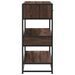 Table console chêne marron 90x35x80 cm bois d'ingénierie - Photo n°6
