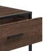 Table console chêne marron 90x35x80 cm bois d'ingénierie - Photo n°8