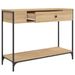 Table console chêne sonoma 100x34,5x75 cm bois d'ingénierie - Photo n°5