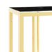 Table console doré 110x30x70 cm acier inoxydable et verre - Photo n°5