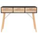 Table console en bois 3 tiroirs en Rotin naturel 105 cm - Modèle Kaliga - Photo n°1