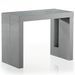 Table console extensible laqué gris 50 à 250 cm - 12 personnes Jade - Photo n°1