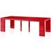 Table console extensible laquée Rouge 50 à 250 cm - 12 personnes - Photo n°3