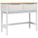 Table console FLORO blanc 89,5x36,5x73 cm bois de pin massif - Photo n°1