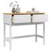 Table console FLORO blanc 89,5x36,5x73 cm bois de pin massif - Photo n°4