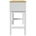 Table console FLORO blanc 89,5x36,5x73 cm bois de pin massif - Photo n°6