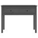 Table console Gris 100x35x75 cm Bois massif de pin - Photo n°6