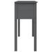 Table console Gris 100x35x75 cm Bois massif de pin - Photo n°8