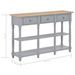 Table console Gris 120x30x76 cm MDF - Photo n°9