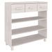 Table console HAMAR Blanc 90x35x90 cm Bois massif de pin - Photo n°2