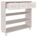 Table console HAMAR Blanc 90x35x90 cm Bois massif de pin - Photo n°7