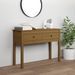 Table console Marron miel 100x35x75 cm Bois massif de pin - Photo n°1