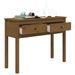 Table console Marron miel 100x35x75 cm Bois massif de pin - Photo n°5