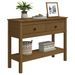 Table console Marron miel 100x35x75 cm Bois massif de pin - Photo n°4