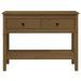 Table console Marron miel 100x35x75 cm Bois massif de pin - Photo n°6