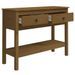 Table console Marron miel 100x35x75 cm Bois massif de pin - Photo n°7