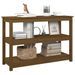 Table console Marron miel 110x40x74 cm Bois massif de pin - Photo n°4