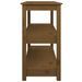 Table console Marron miel 110x40x74 cm Bois massif de pin - Photo n°6