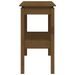 Table console Marron miel 110x40x75 cm Bois de pin solide - Photo n°5