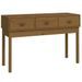 Table console Marron miel 114x40x75 cm Bois massif de pin - Photo n°2