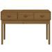 Table console Marron miel 114x40x75 cm Bois massif de pin - Photo n°3