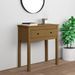 Table console Marron miel 70x35x75 cm Bois massif de pin - Photo n°1