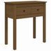 Table console Marron miel 70x35x75 cm Bois massif de pin - Photo n°2