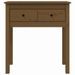 Table console Marron miel 70x35x75 cm Bois massif de pin - Photo n°6