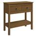 Table console Marron miel 75x35x75 cm Bois massif de pin - Photo n°2